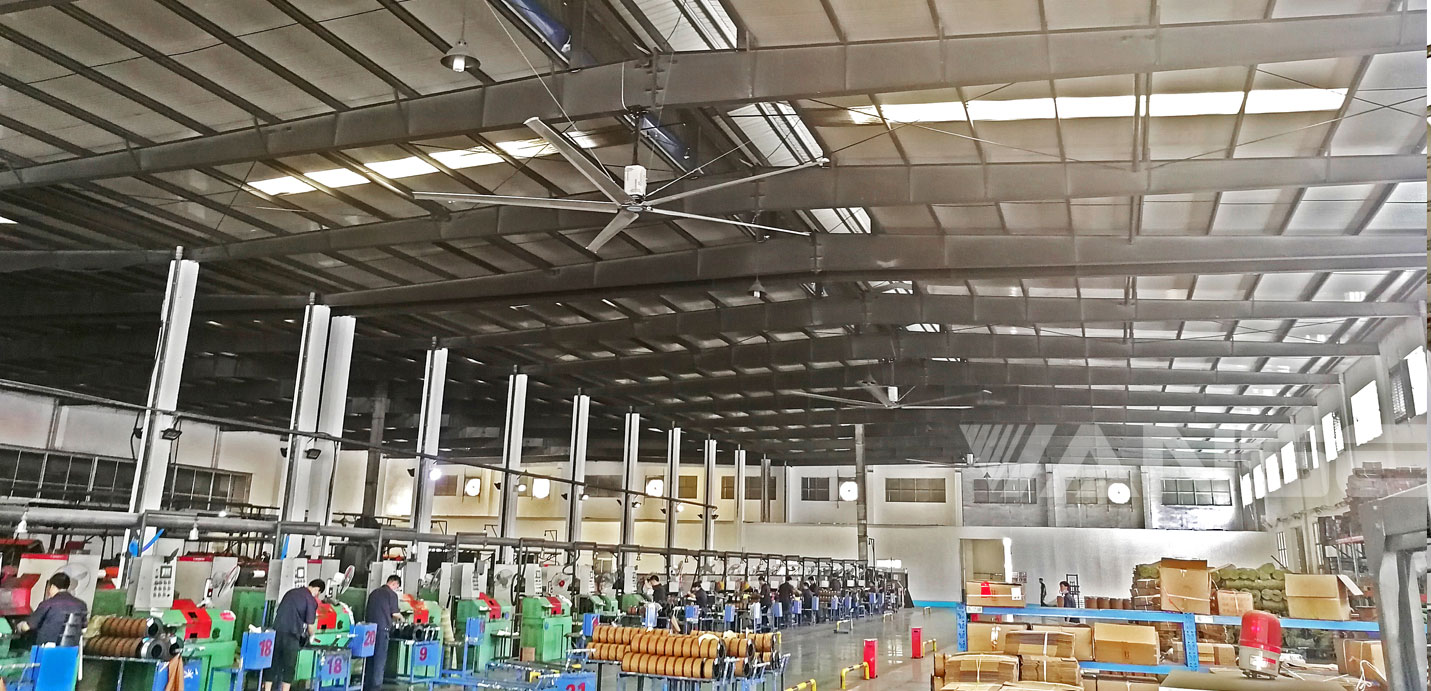 焊接材料廠工業大風扇除塵降溫