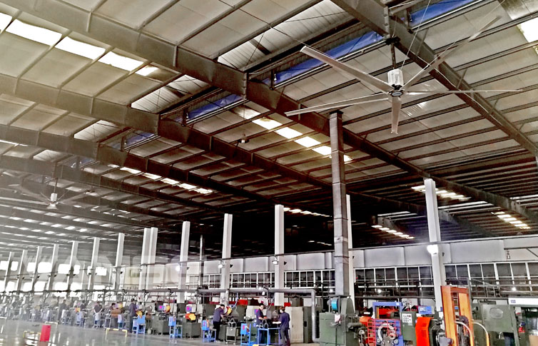 焊接材料廠工業大風扇除塵降溫