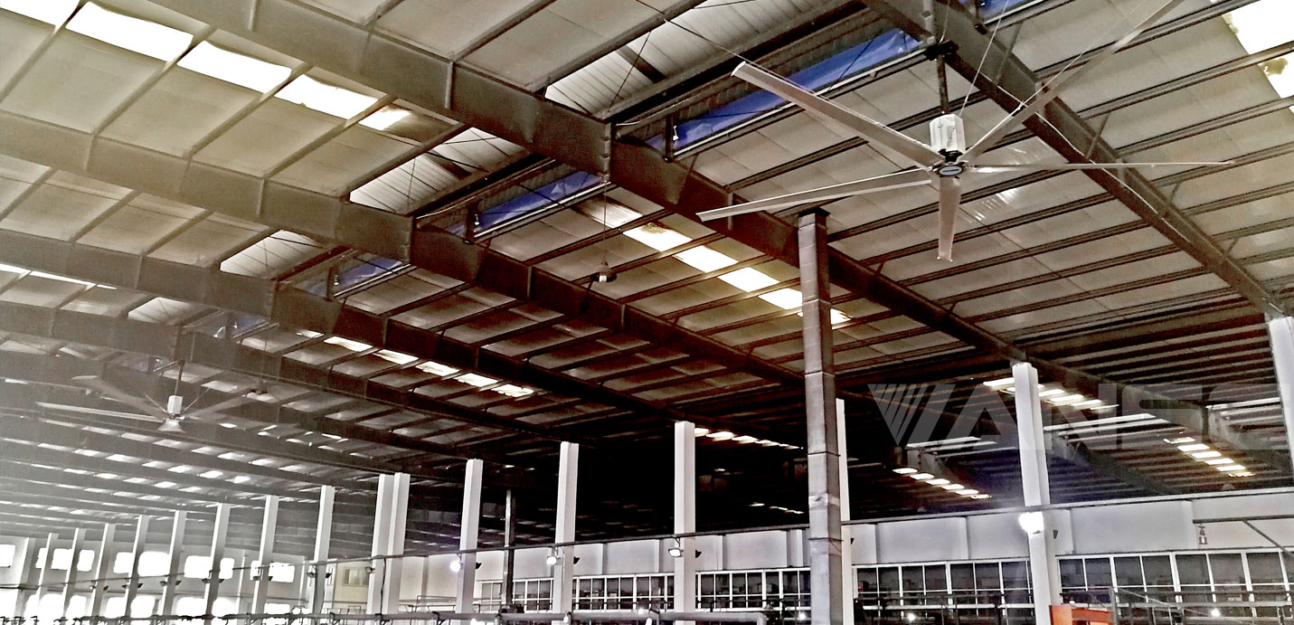 焊接材料廠工業大風扇除塵降溫